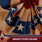 G128 - 5 Pack: USA Tea Stained Pleated Fan Flag 2x4FT Burlap Embroidered Polyester Stars and Stripes